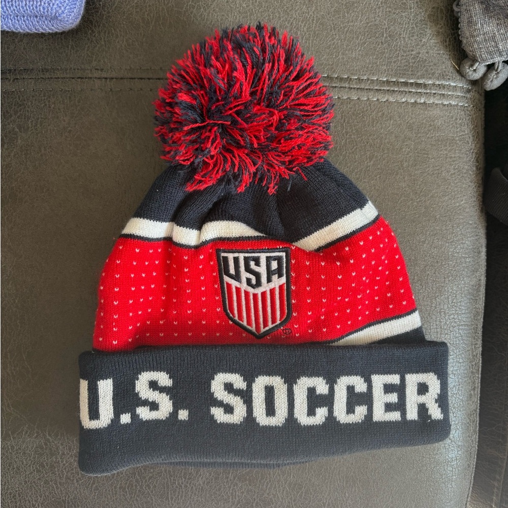 U.S. Soccer Red and Black Beanie